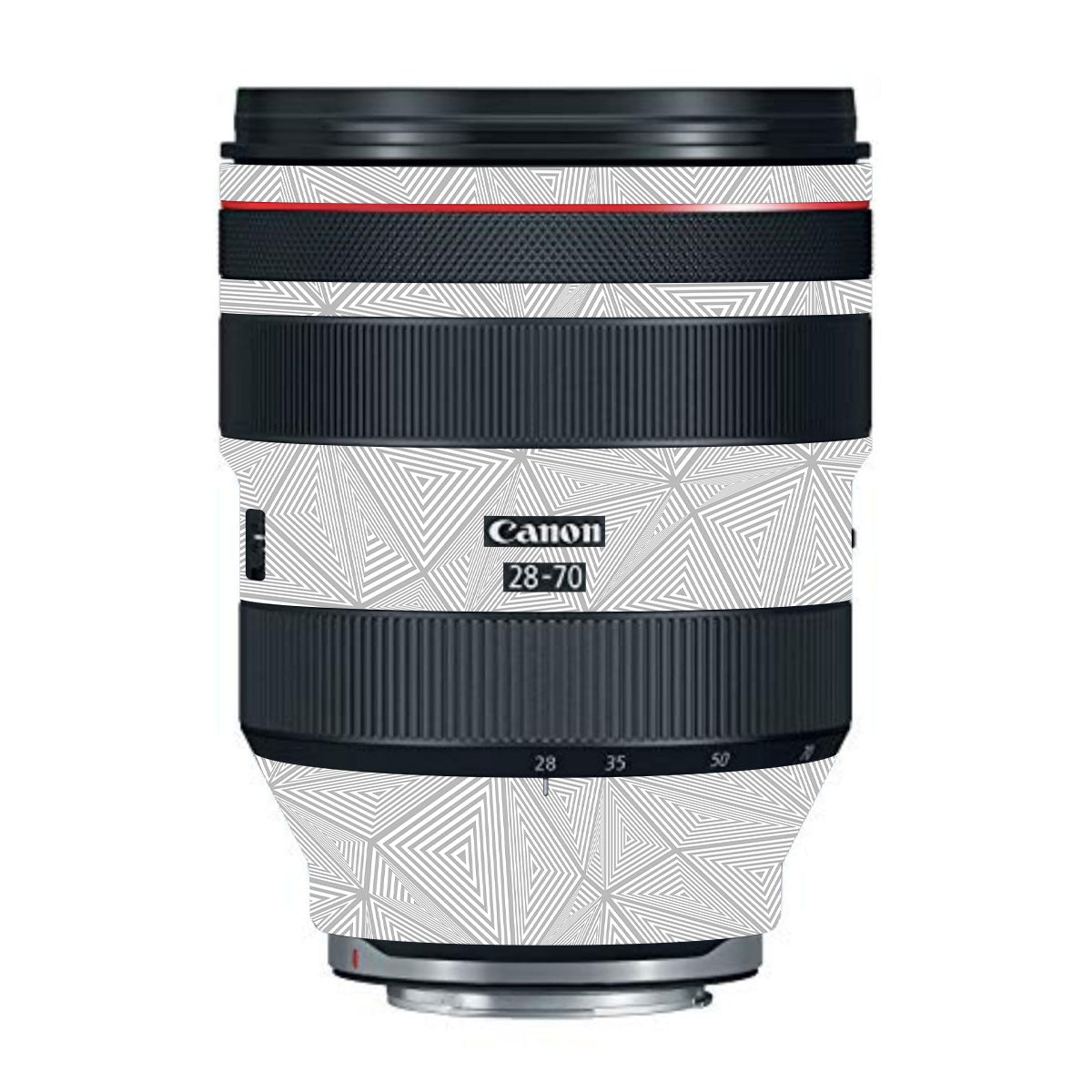 Textured Silver Prism Geometric Canon RF 28-70mm F/2L USM Camera Lens Skin