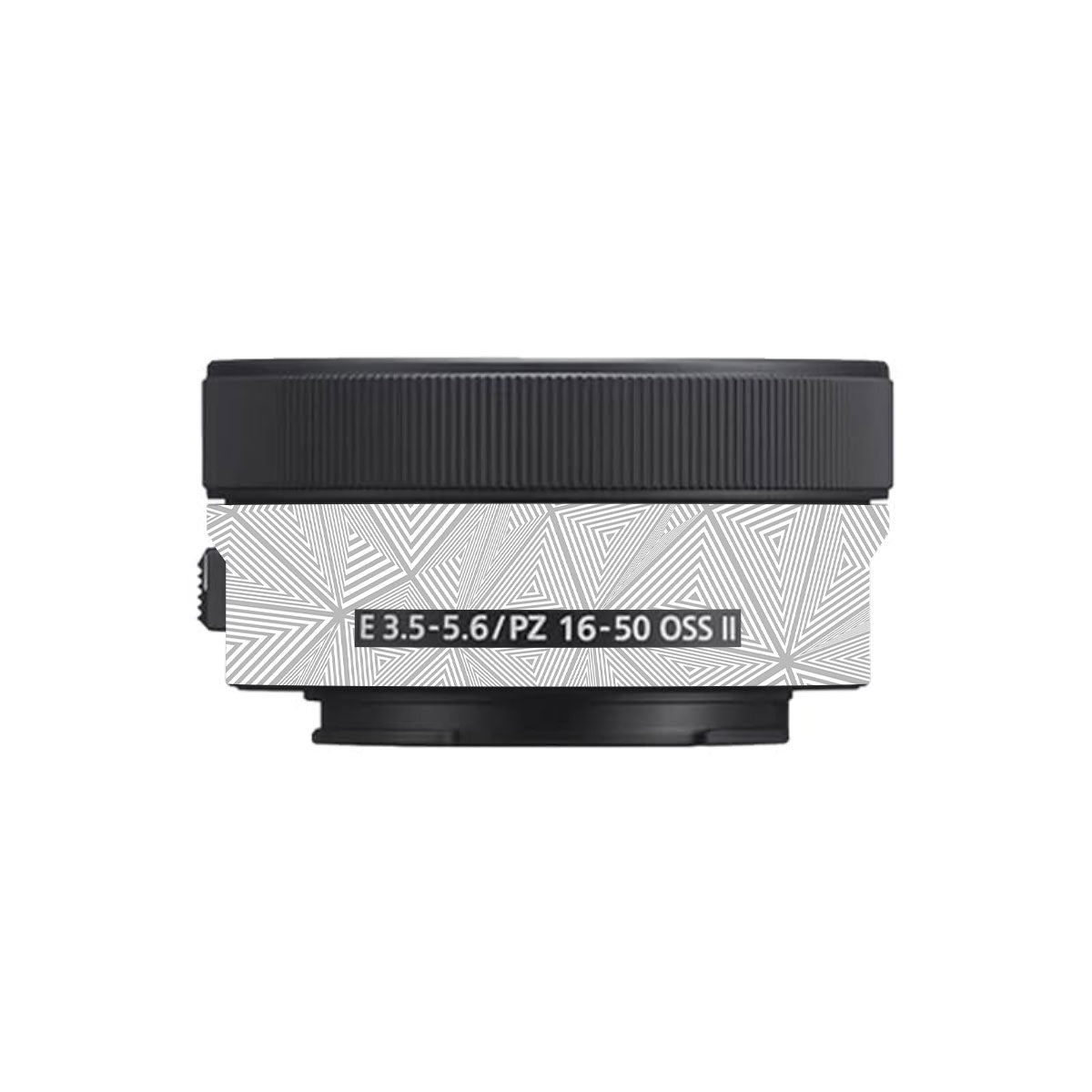 Textured Silver Prism Geometric Sony E 16-50mm F/3.5-5.6 Camera Lens Skin