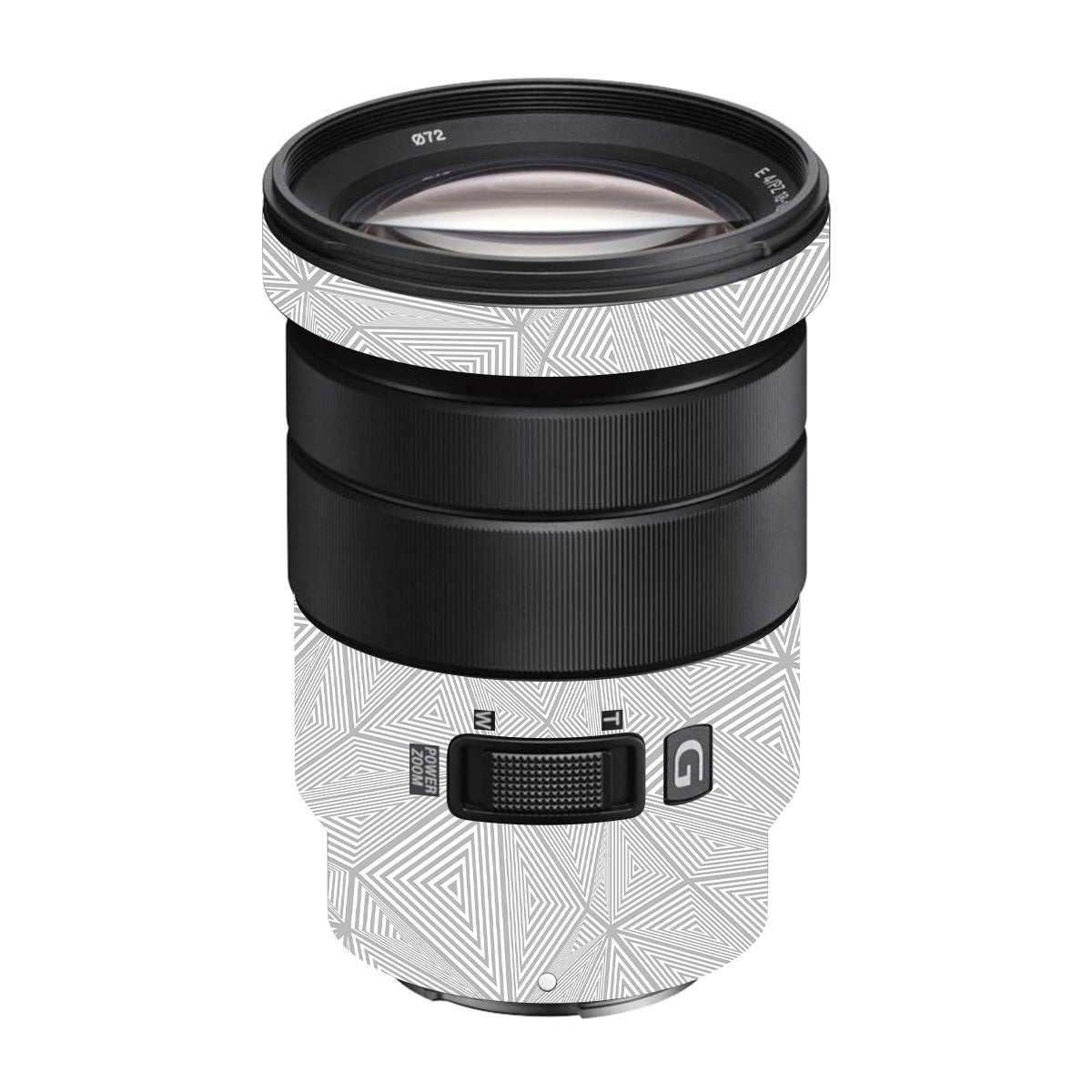 Textured Silver Prism Geometric Sony E 18-105mm F/4 Camera Lens Skin
