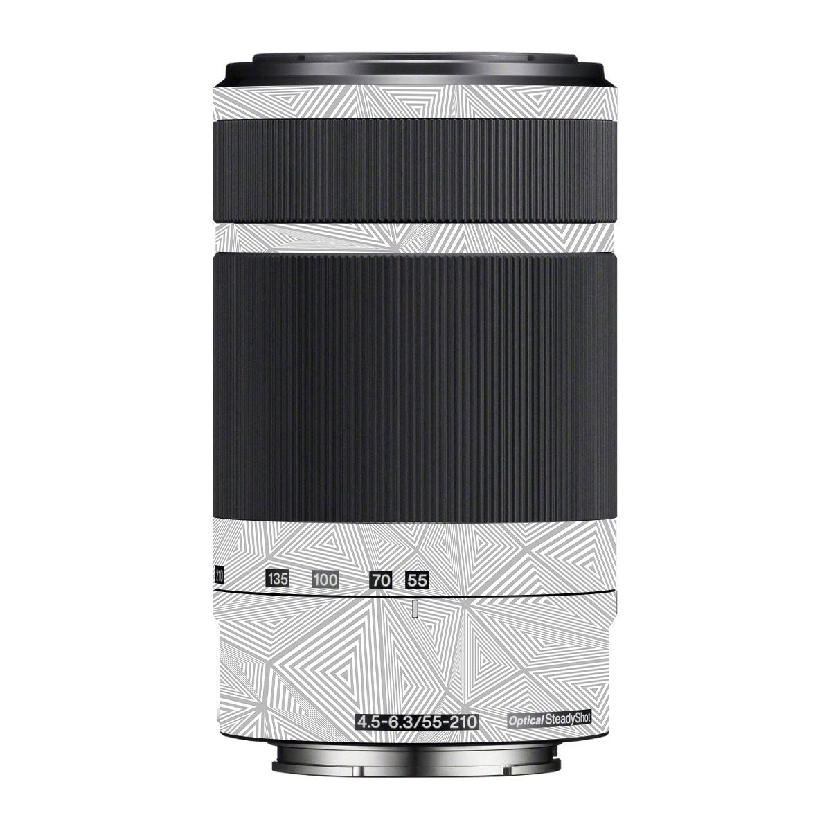 Textured Silver Prism Geometric Sony E 55-210mm F/4.5-6.3 OSS Camera Lens Skin