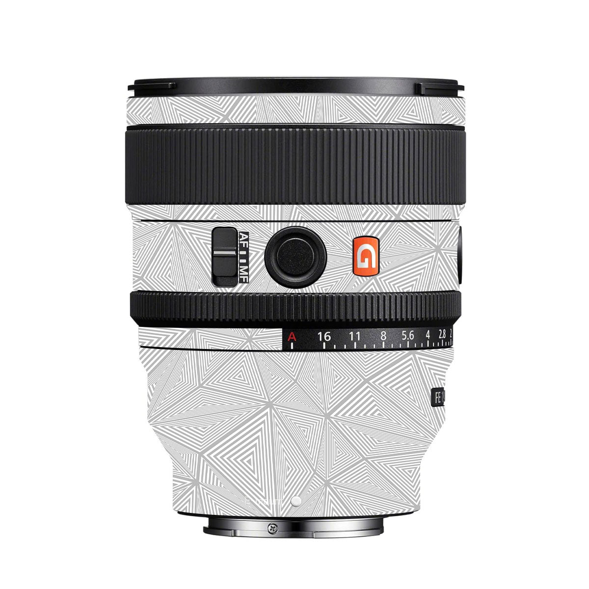 Textured Silver Prism Geometric Sony FE 24mm F/1.4 GM Camera Lens Skin