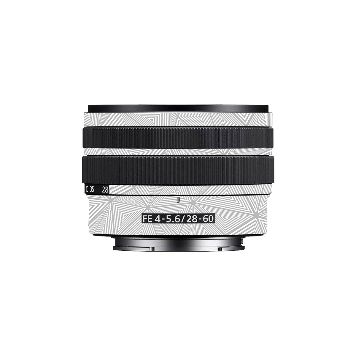 Textured Silver Prism Geometric Sony FE 28–70mm f/3.5–5.6 OSS Camera Lens Skin