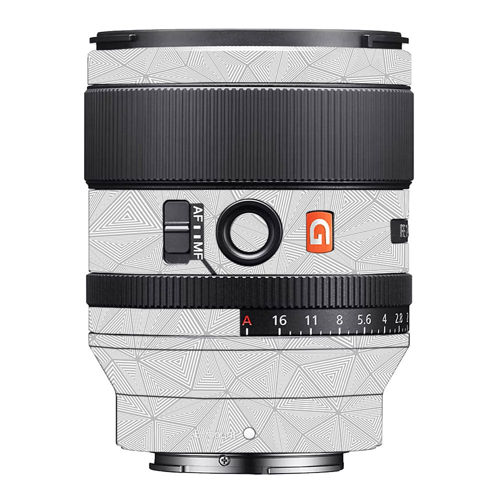 Textured Silver Prism Geometric Sony FE 35mm f/1.4 GM Camera Lens Skin