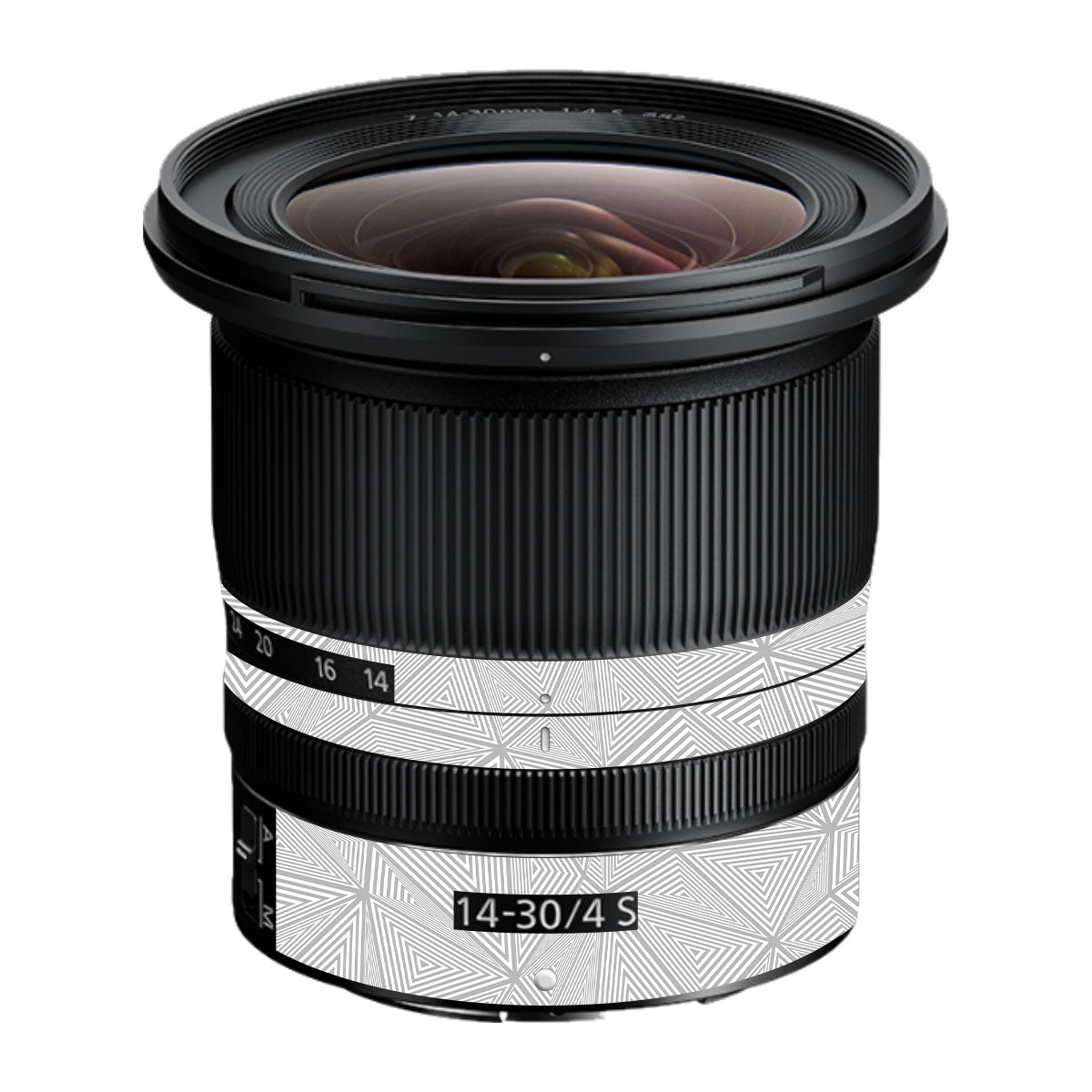 Textured Silver Prism Geometric Nikon Nikkor Z 14-30mm F/4 S Camera Lens Skin