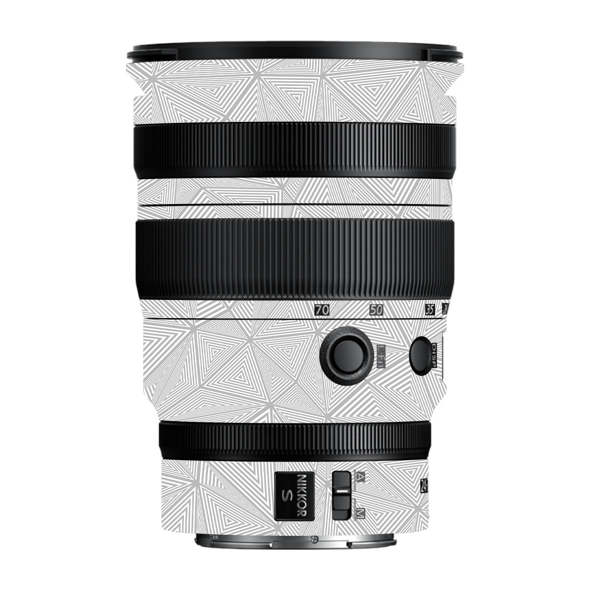 Textured Silver Prism Geometric Nikon Nikkor Z 24-70MM F/2.8 S Camera Lens Skin