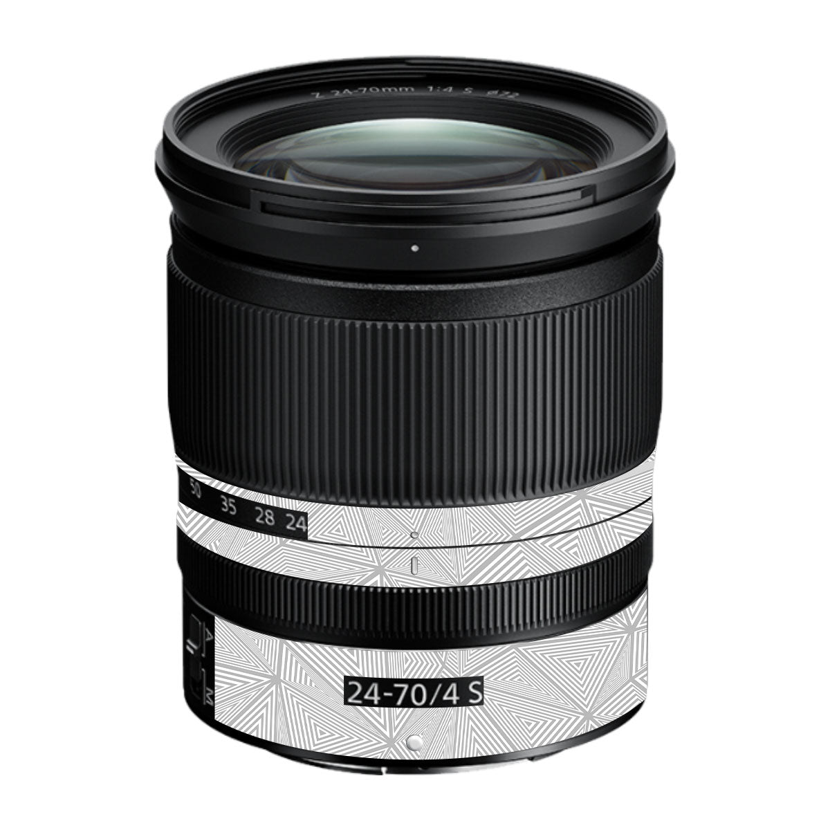 Textured Silver Prism Geometric Nikon Nikkor Z 24-70mm F/4 S Camera Lens Skin