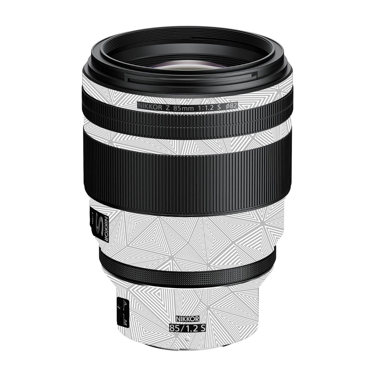 Textured Silver Prism Geometric Nikon Nikkor Z 85mm F/1.2 S Camera Lens Skin