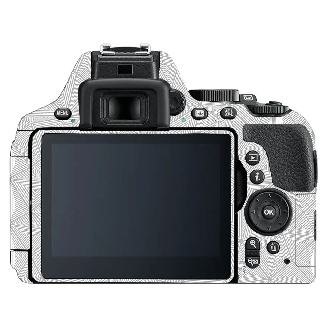 Textured Silver Prism Geometric Nikon D5600 Camera Skin