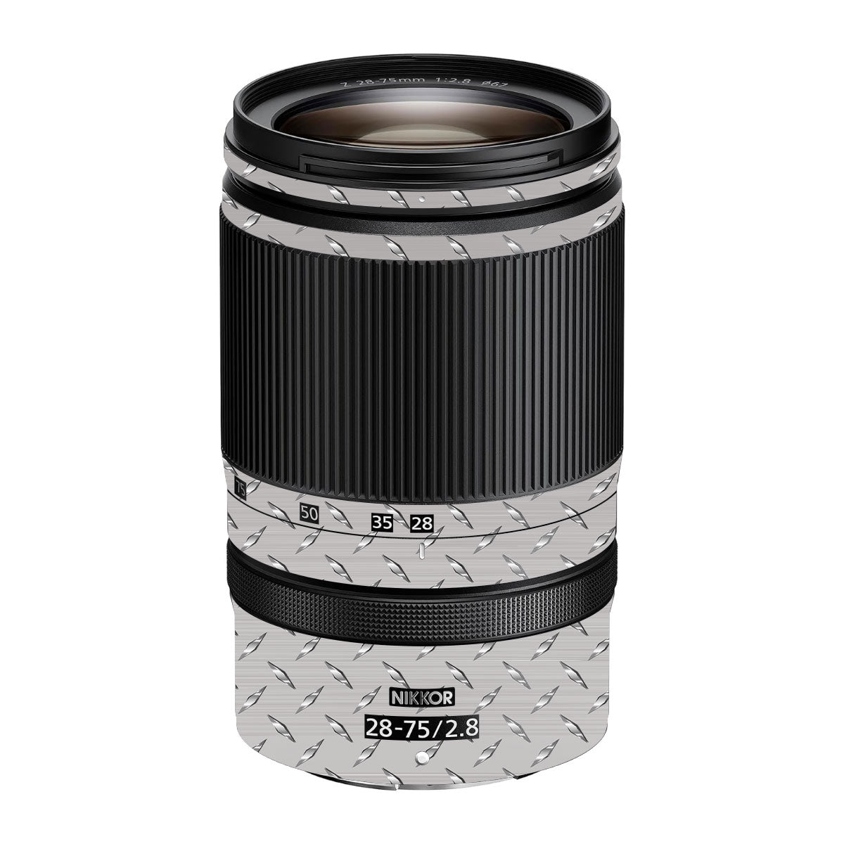 Textured Silver Tread Nikon Nikkor Z 28-75mm F/2.8 Camera Lens Skin