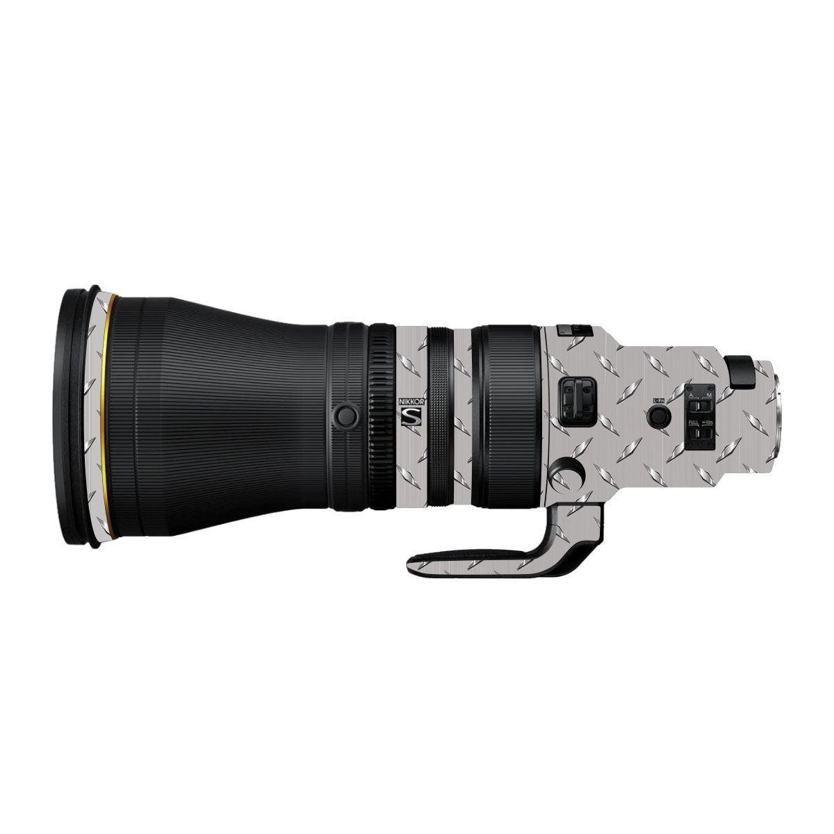 Textured Silver Tread Nikon Nikkor Z 600mm F/4 TC VR S Camera Lens Skin