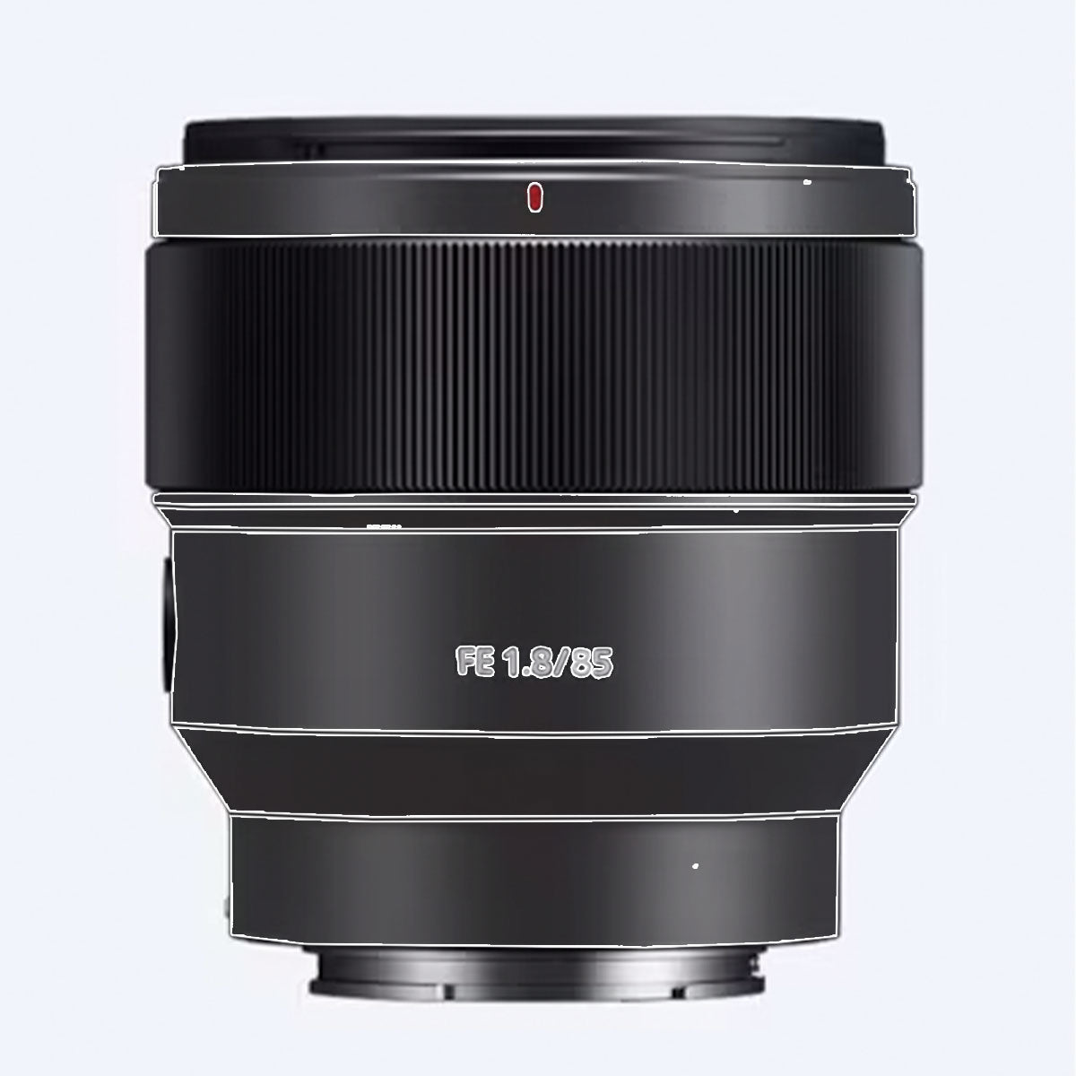 Transparent Sony FE 85mm f/1.8 Camera Lens Skin
