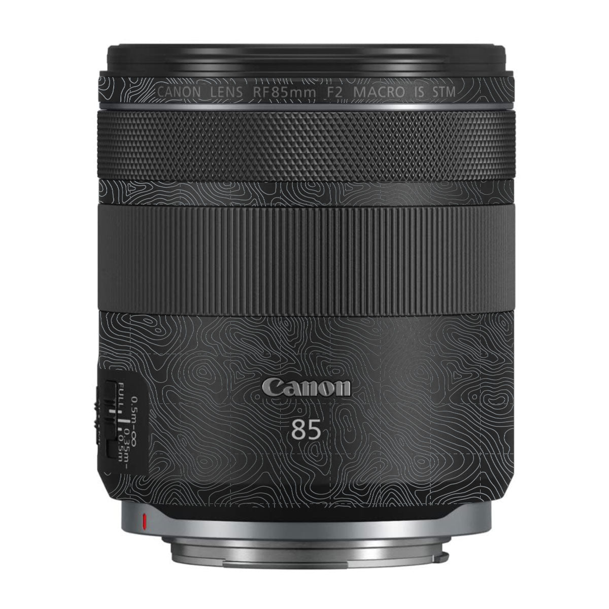 Textured Stealth Slate Canon RF 85mm F/2 Macro IS STM Camera Lens Skin