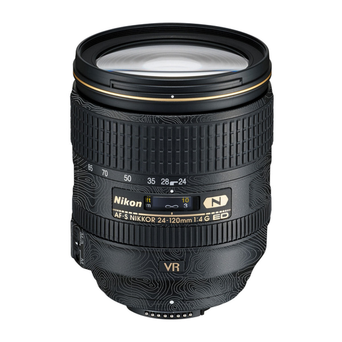 Textured Stealth Slate Nikon Nikkor AF-S 24-120mm F4 G ED VR Camera Lens Skin
