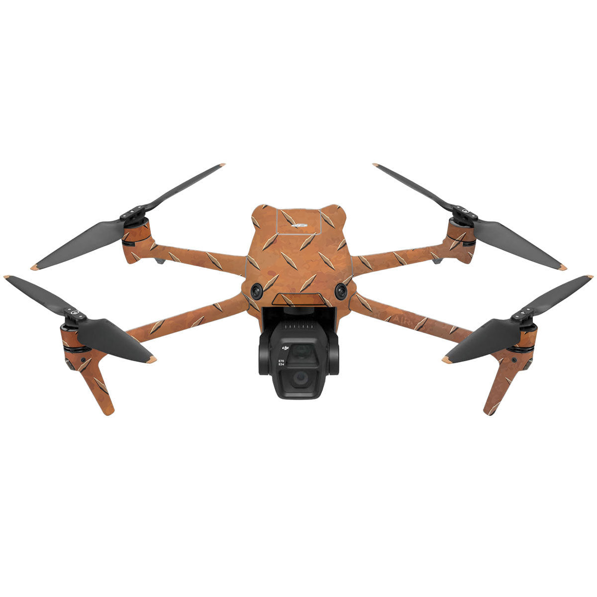 Textured Metallic Steel Grain DJI Air 3 Drone Skin