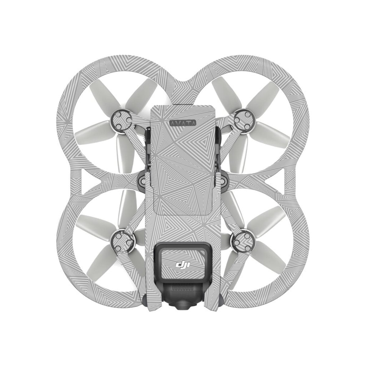 Textured Silver Prism Geometric DJI Avata Drone Skin