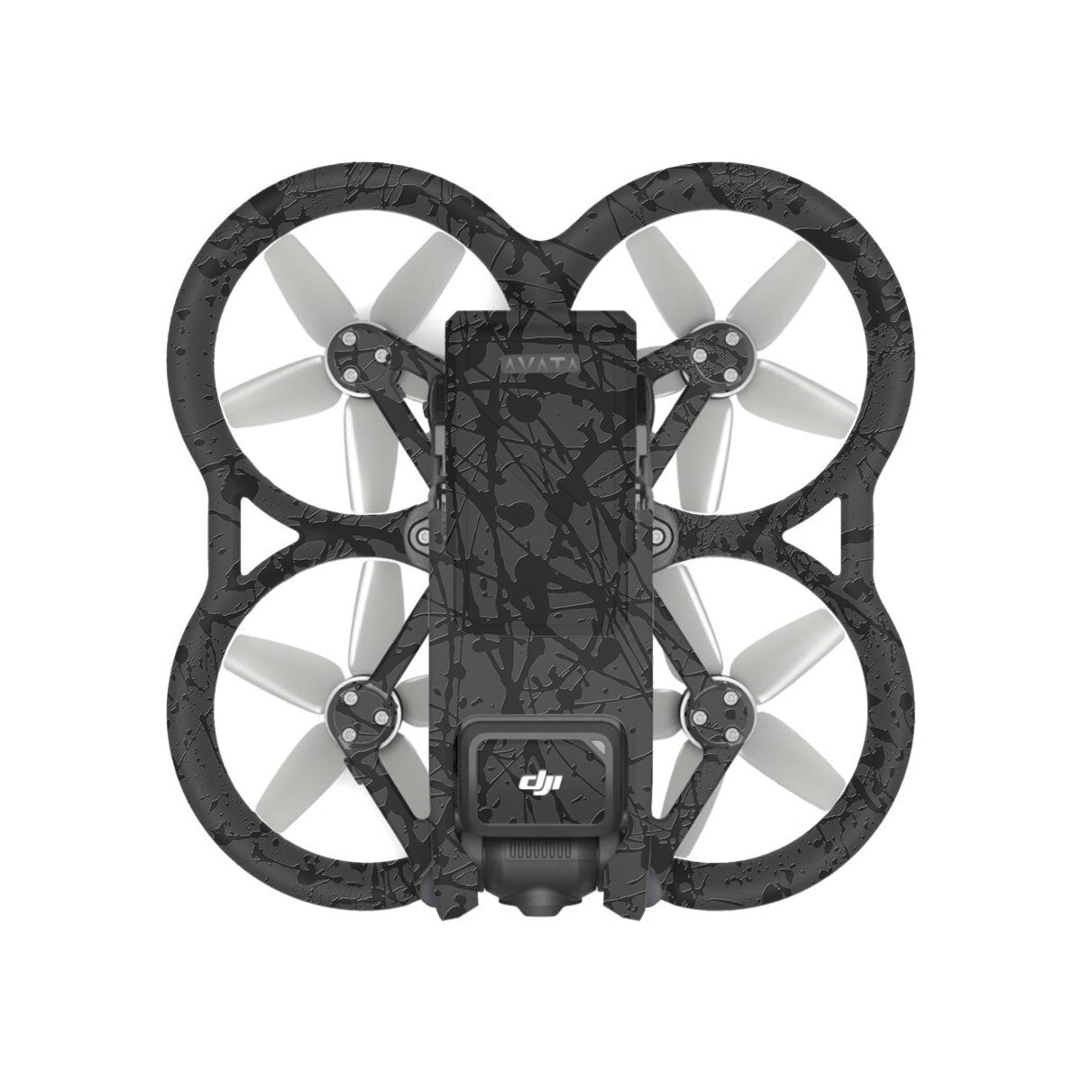 Textured Black Splash DJI Avata Drone Skin