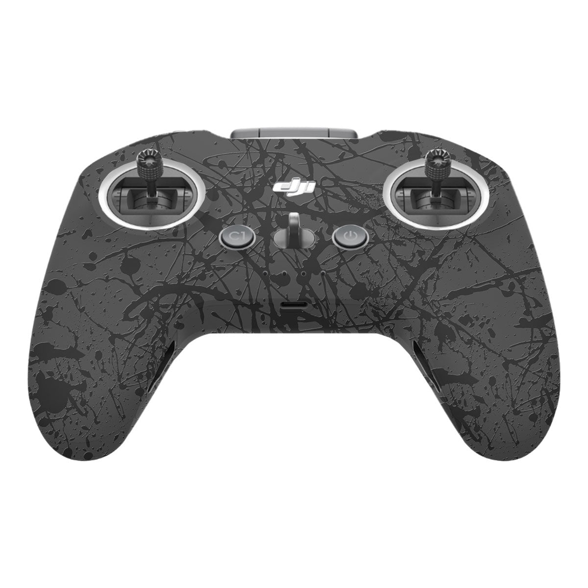 Textured Black Splash DJI FPV Remote Controller Skin