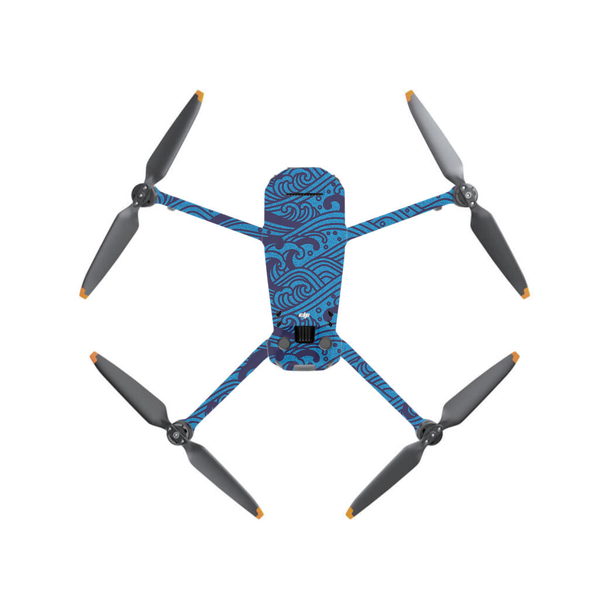 Textured Ocean Wave Blue DJI Mavic 3 Drone Skin