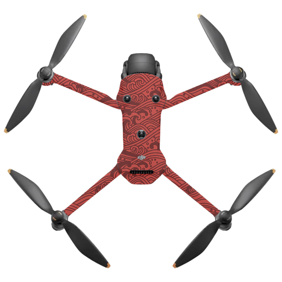 Textured Crimson Wave DJI Mavic 4 Pro Drone Skin