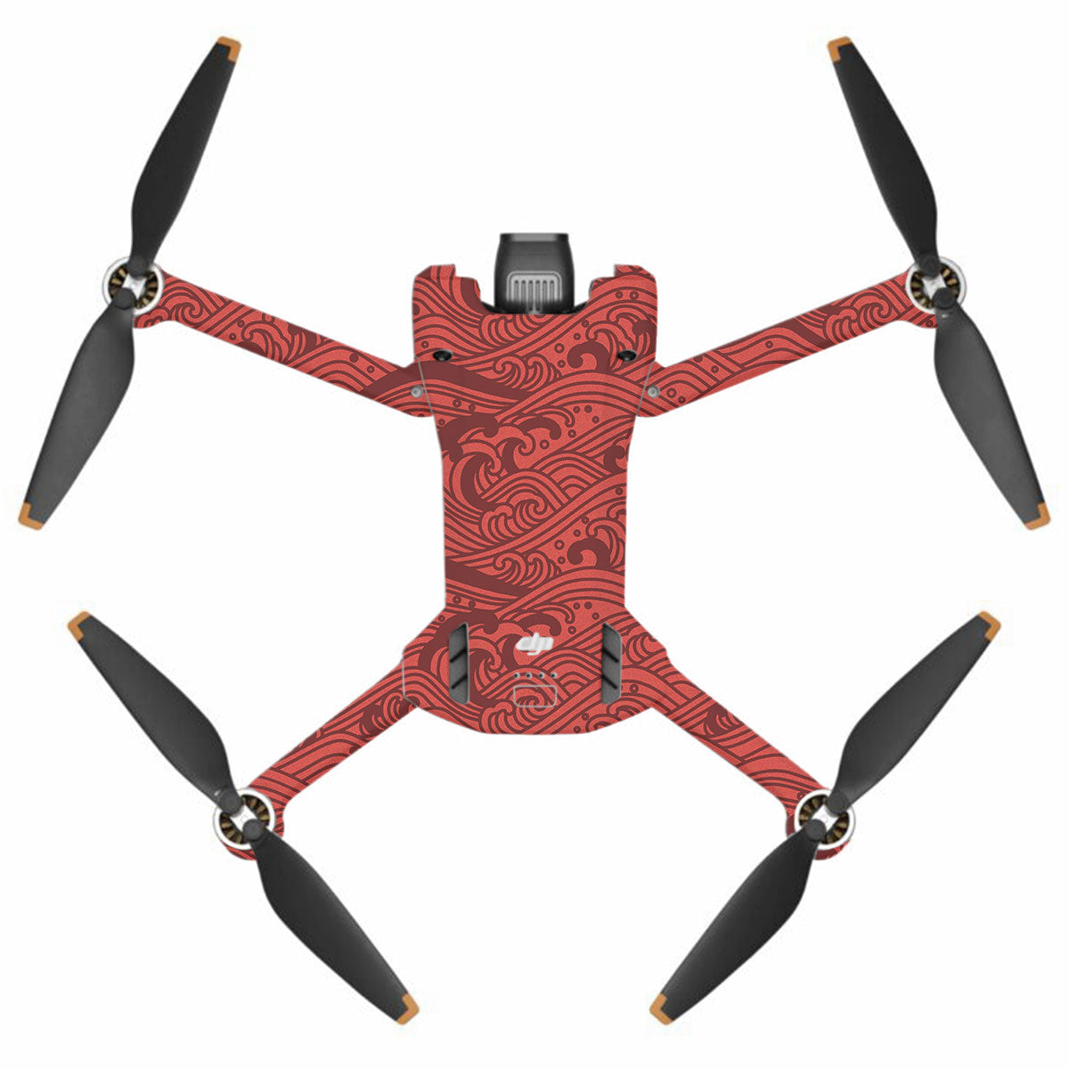 Textured Crimson Wave DJI Mini 3 Pro Drone Skin
