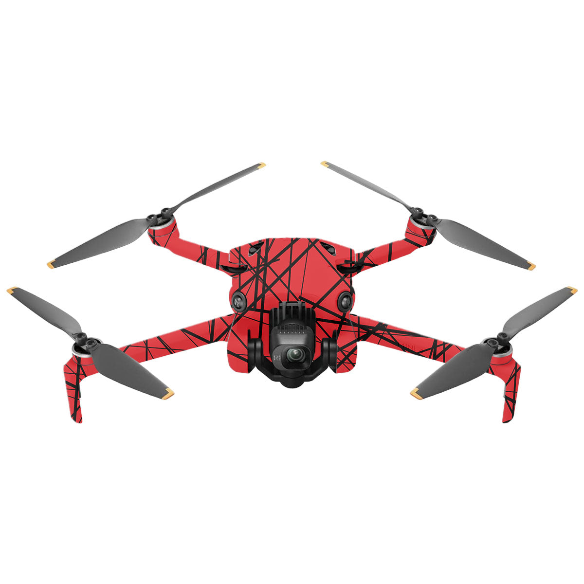 Textured Red Chaos Line DJI Mini 4 Pro Drone Skin