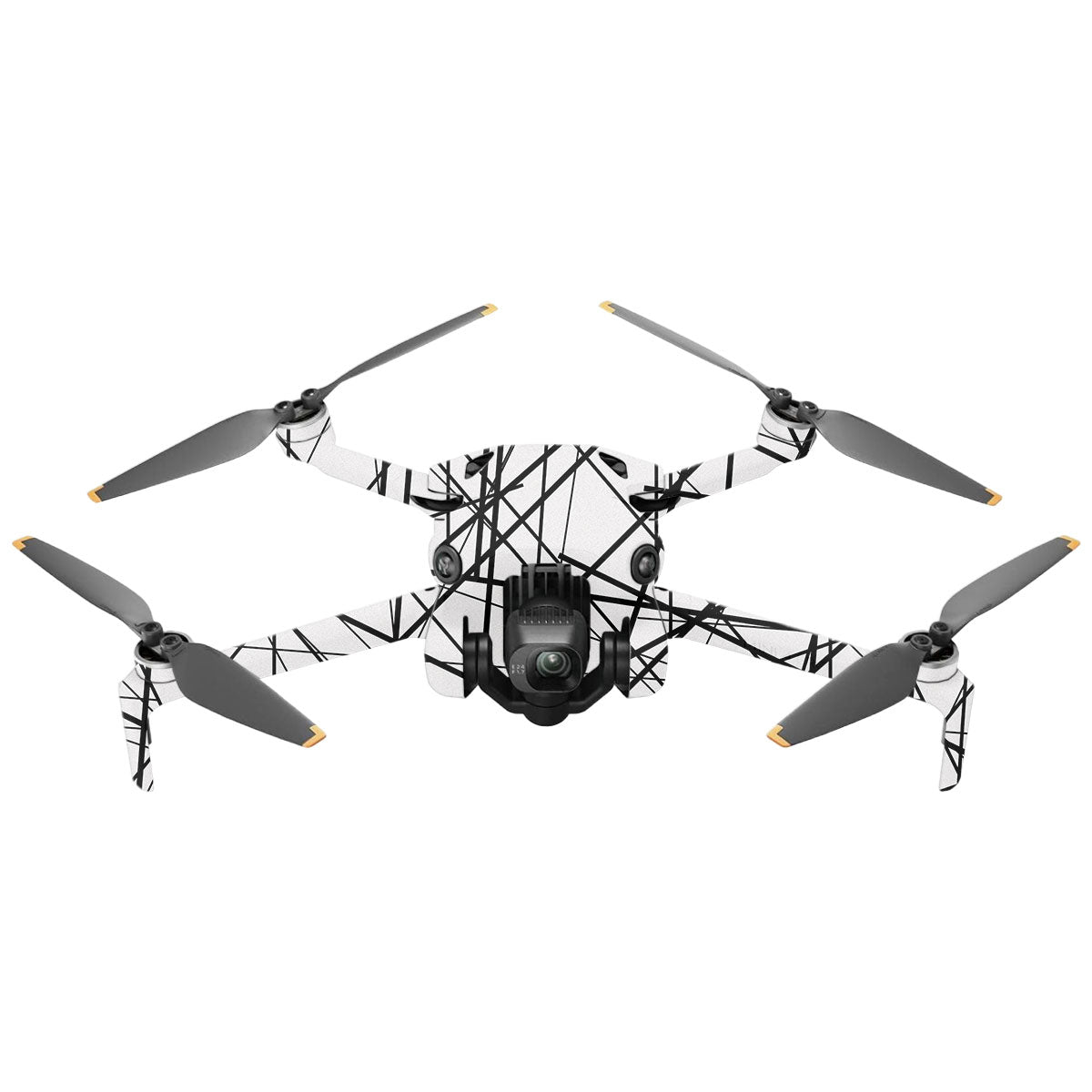 Textured White Chaos Line DJI Mini 4 Pro Drone Skin