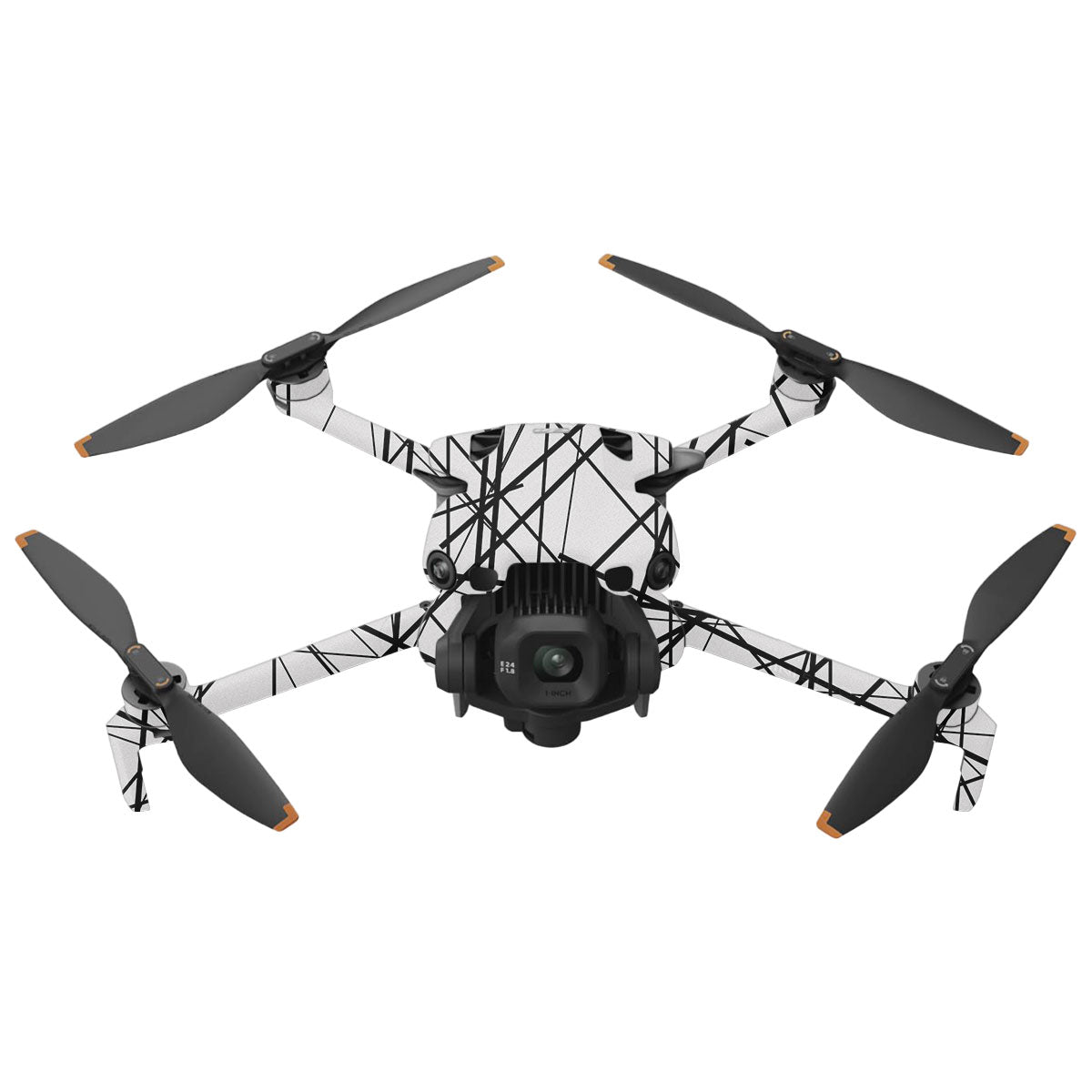 Textured White Chaos Line DJI Mini 5 Pro Drone Skin
