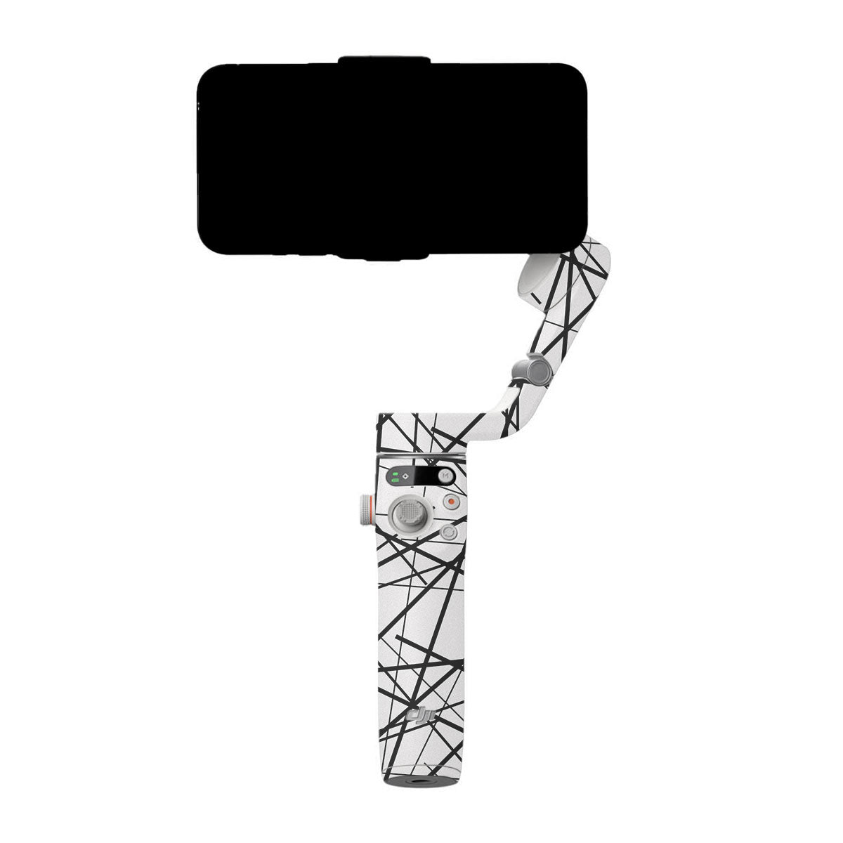 Textured White Chaos Line DJI OM 6 Gimbal Skin