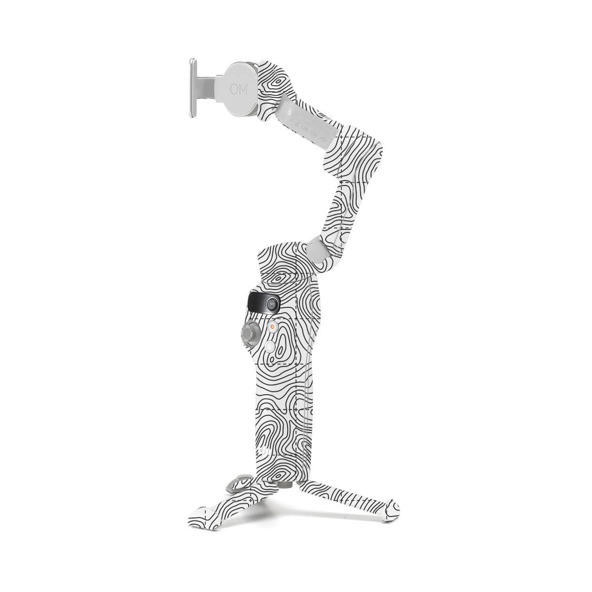 Textured Topo Flow DJI OM 7 Gimbal Skin