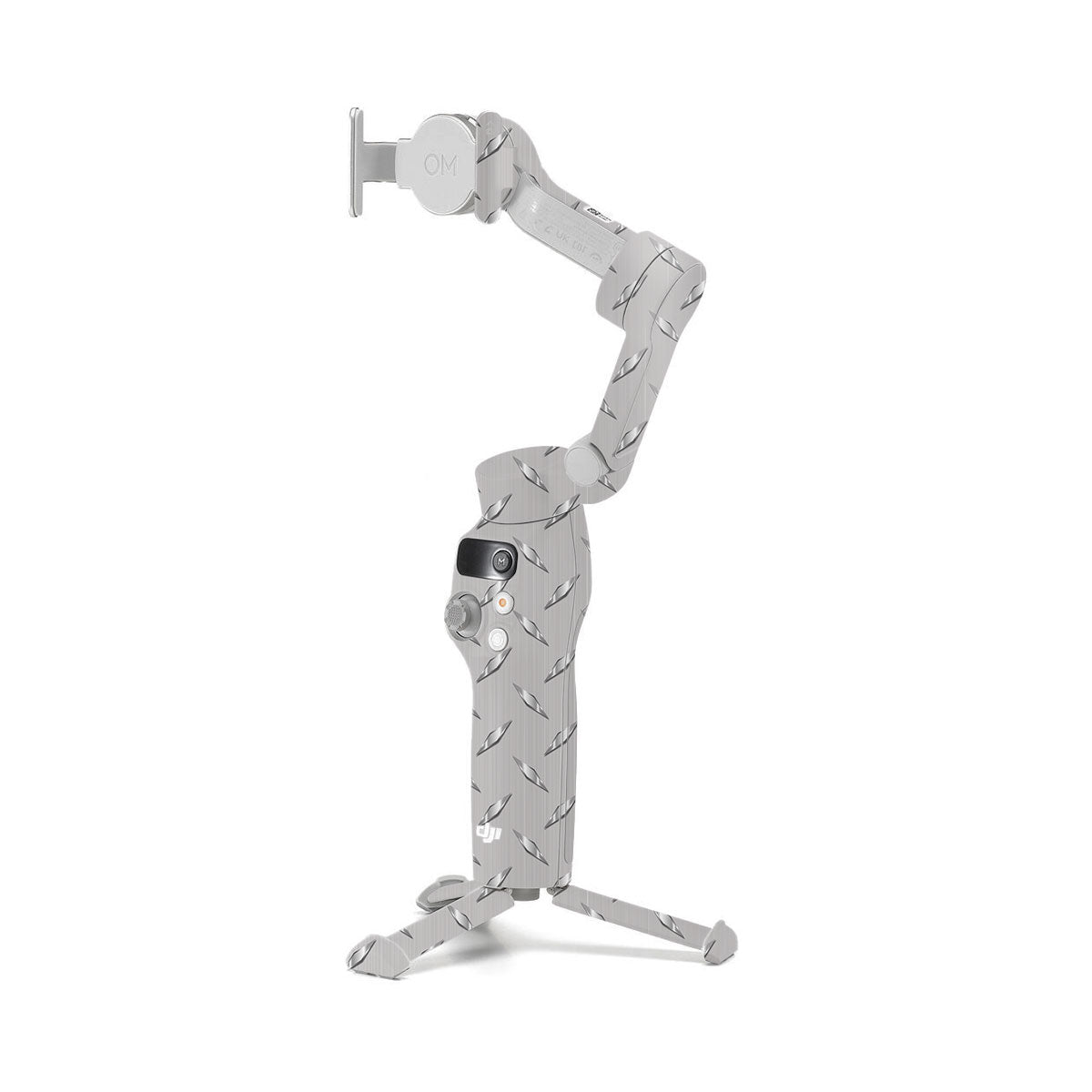 Textured Silver Tread DJI OM 7 Gimbal Skin