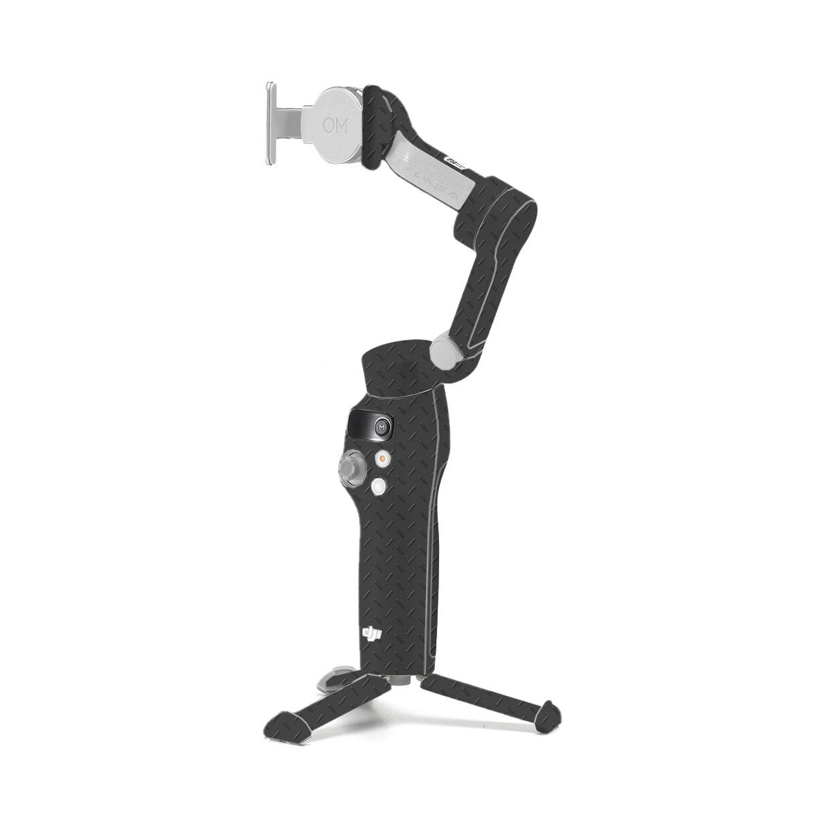 Textured Black Iron Plate DJI OM 7 Gimbal Skin