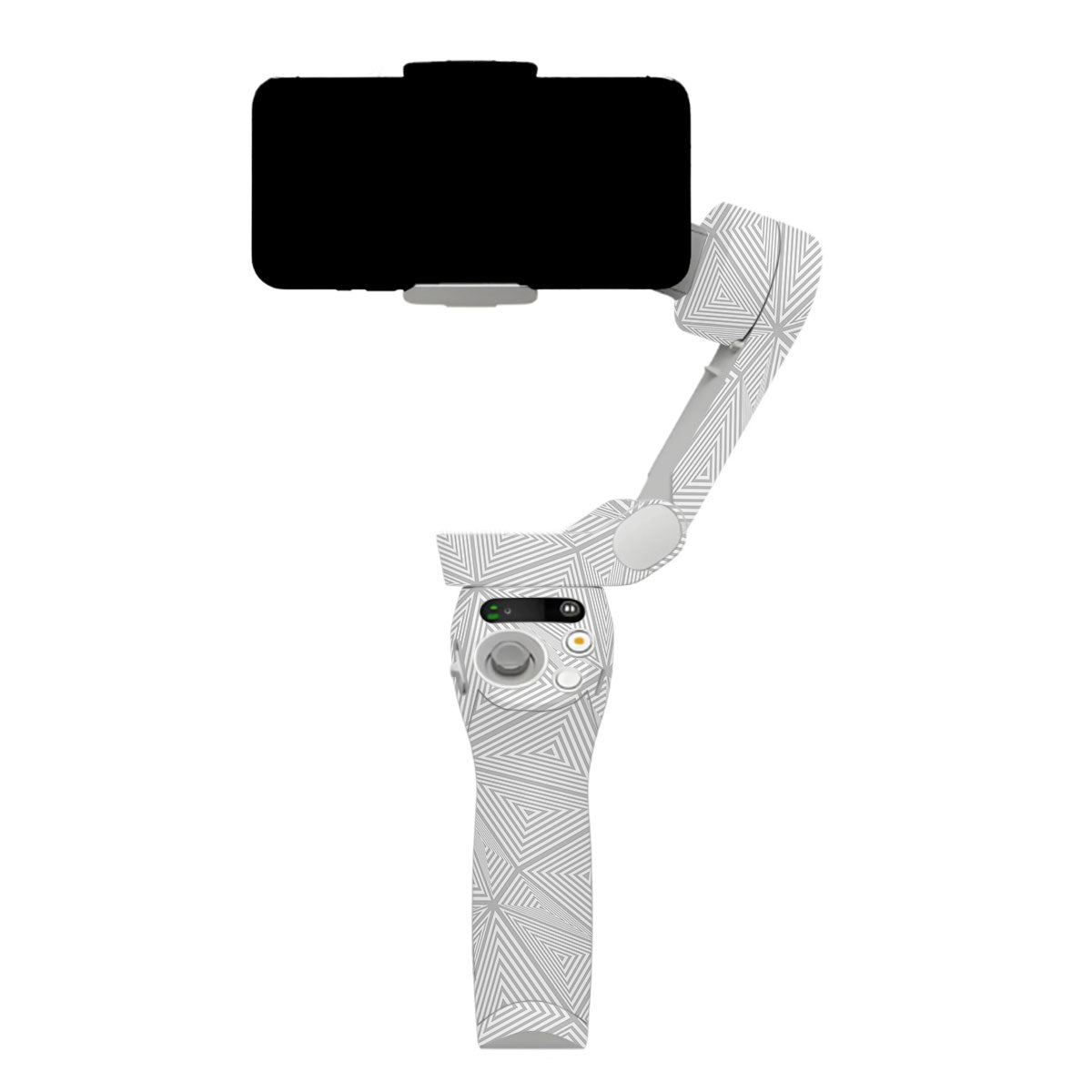 Textured Silver Prism Geometric DJI OM SE Gimbal Skin