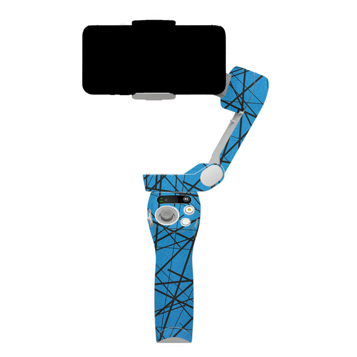 Textured Electric Blue Chaos DJI OM SE Gimbal Skin