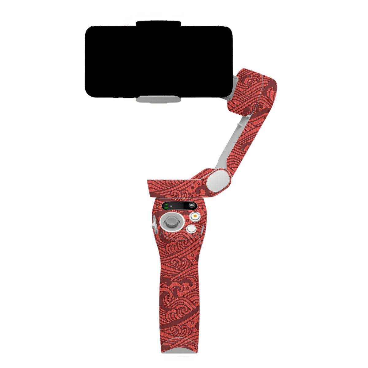Textured Crimson Wave DJI OM SE Gimbal Skin