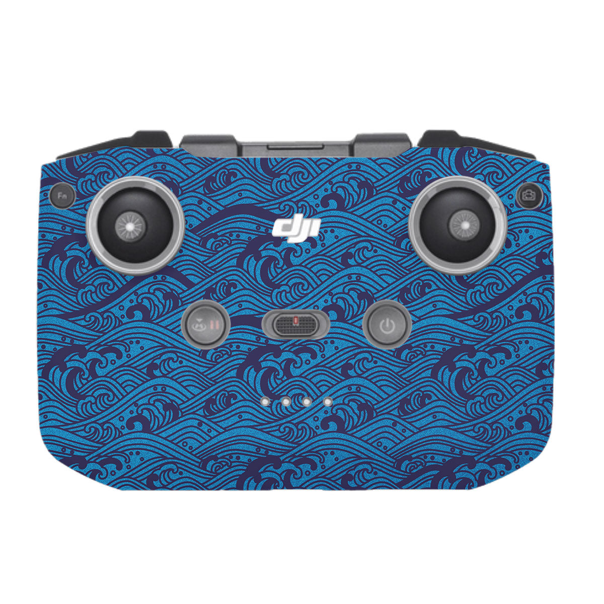 Textured Ocean Wave Blue DJI RC-N1 Remote Controller Skin