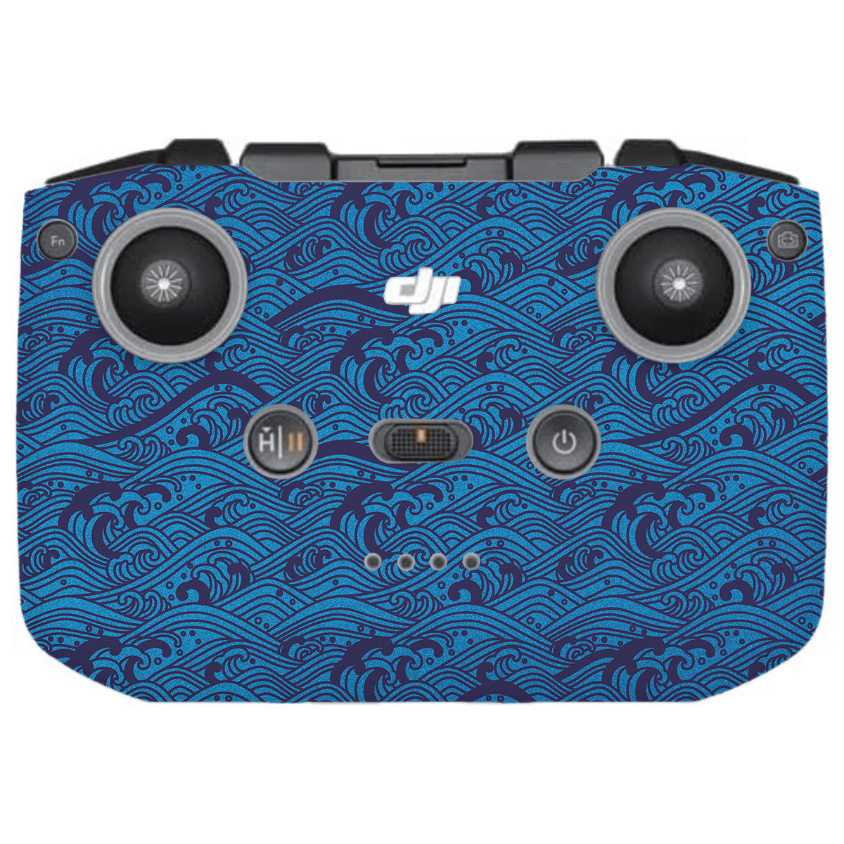 Textured Ocean Wave Blue DJI RC-N2 Remote Controller Skin