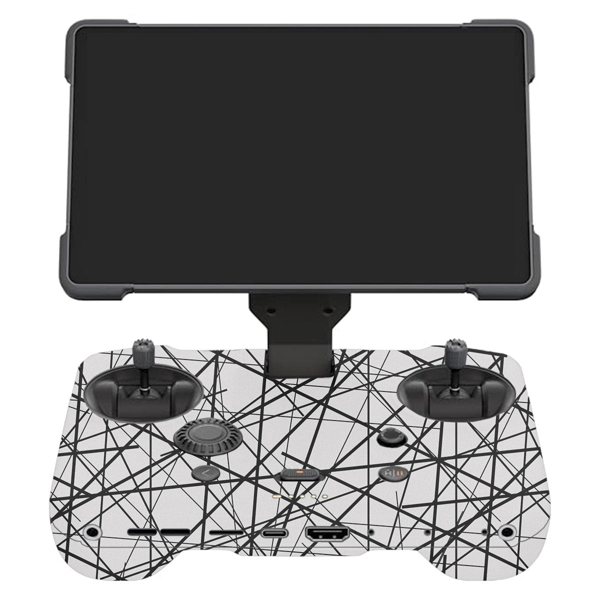 Textured White Chaos Line DJI RC Pro 2 Remote Controller Skin