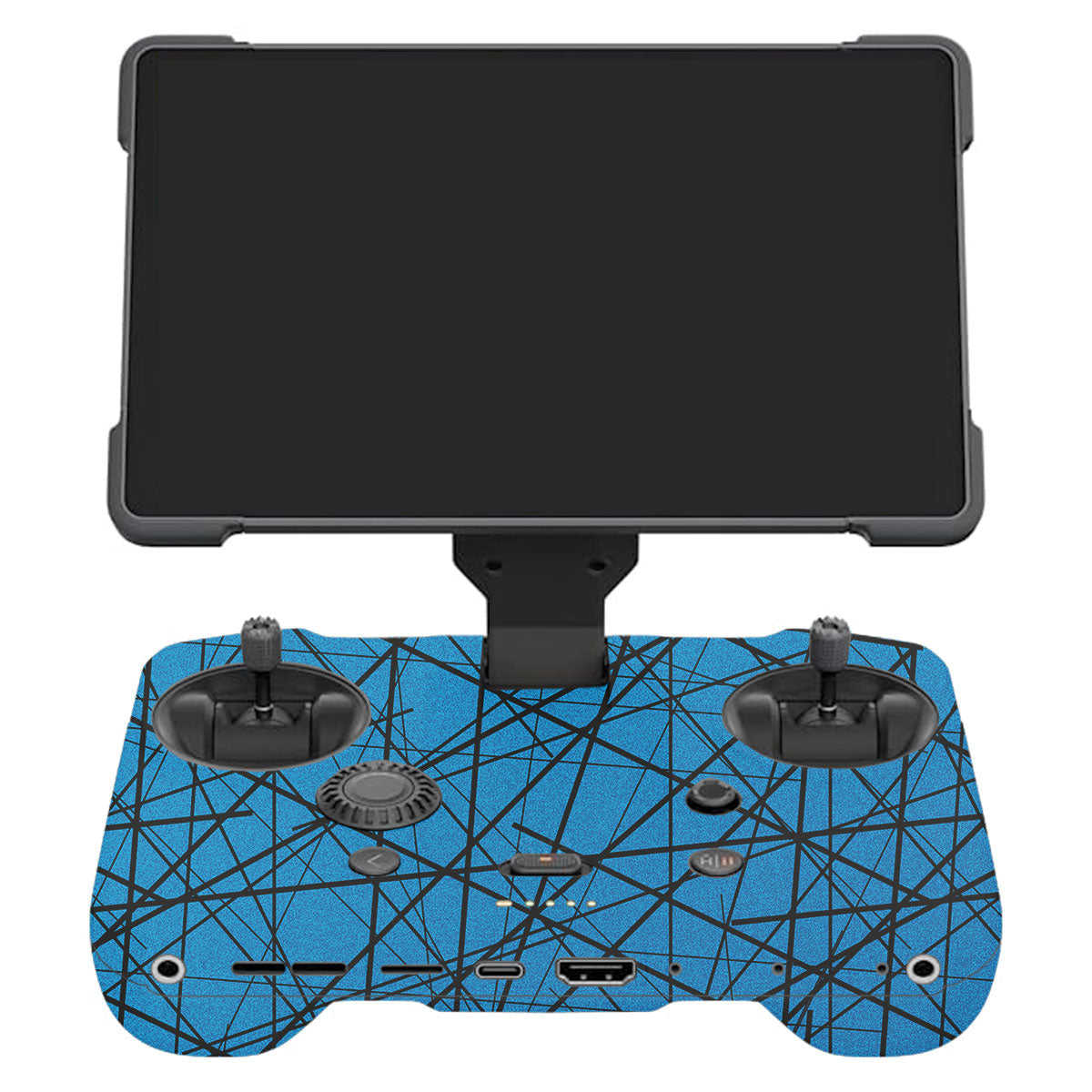 Textured Electric Blue Chaos DJI RC Pro 2 Remote Controller Skin