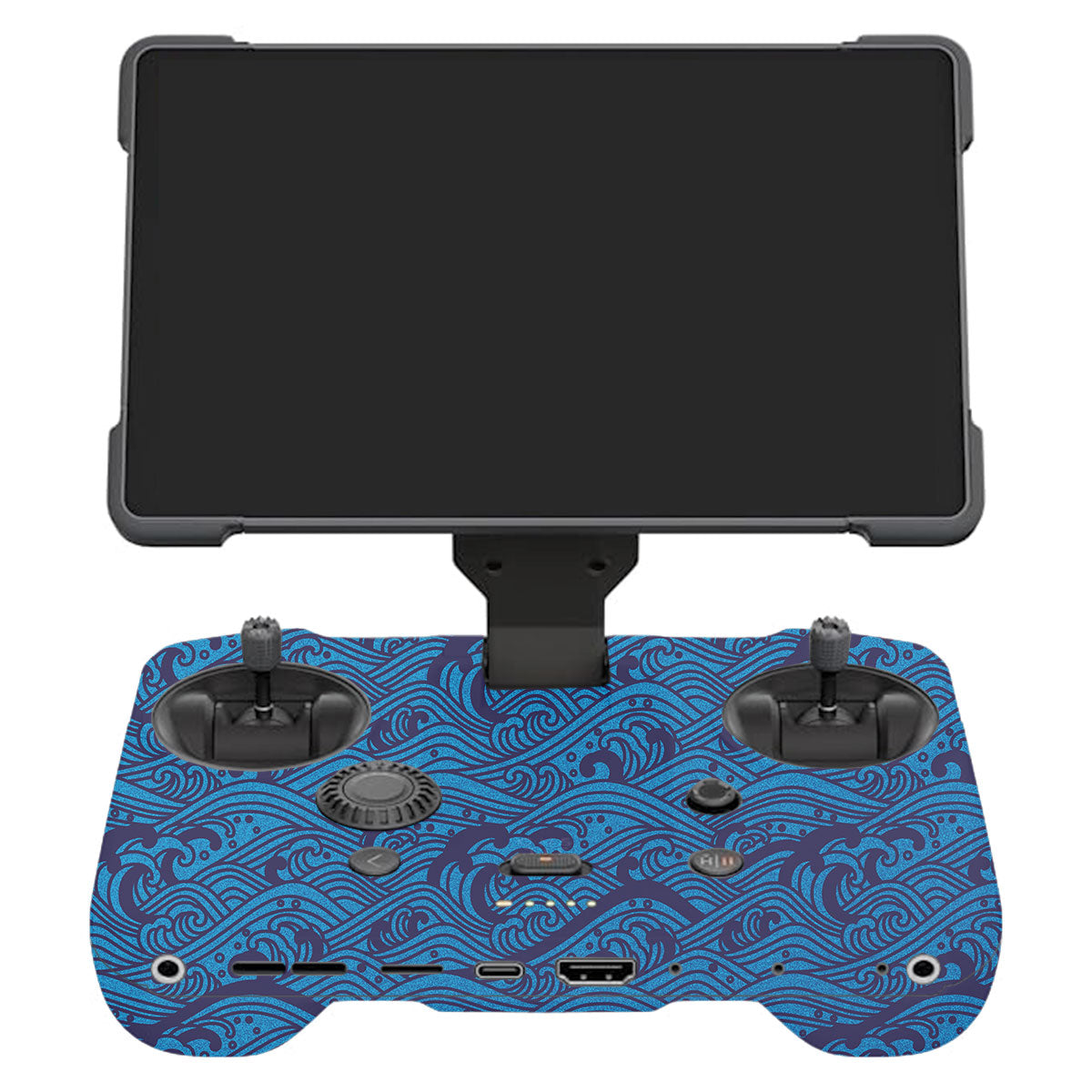 Textured Ocean Wave Blue DJI RC Pro 2 Remote Controller Skin