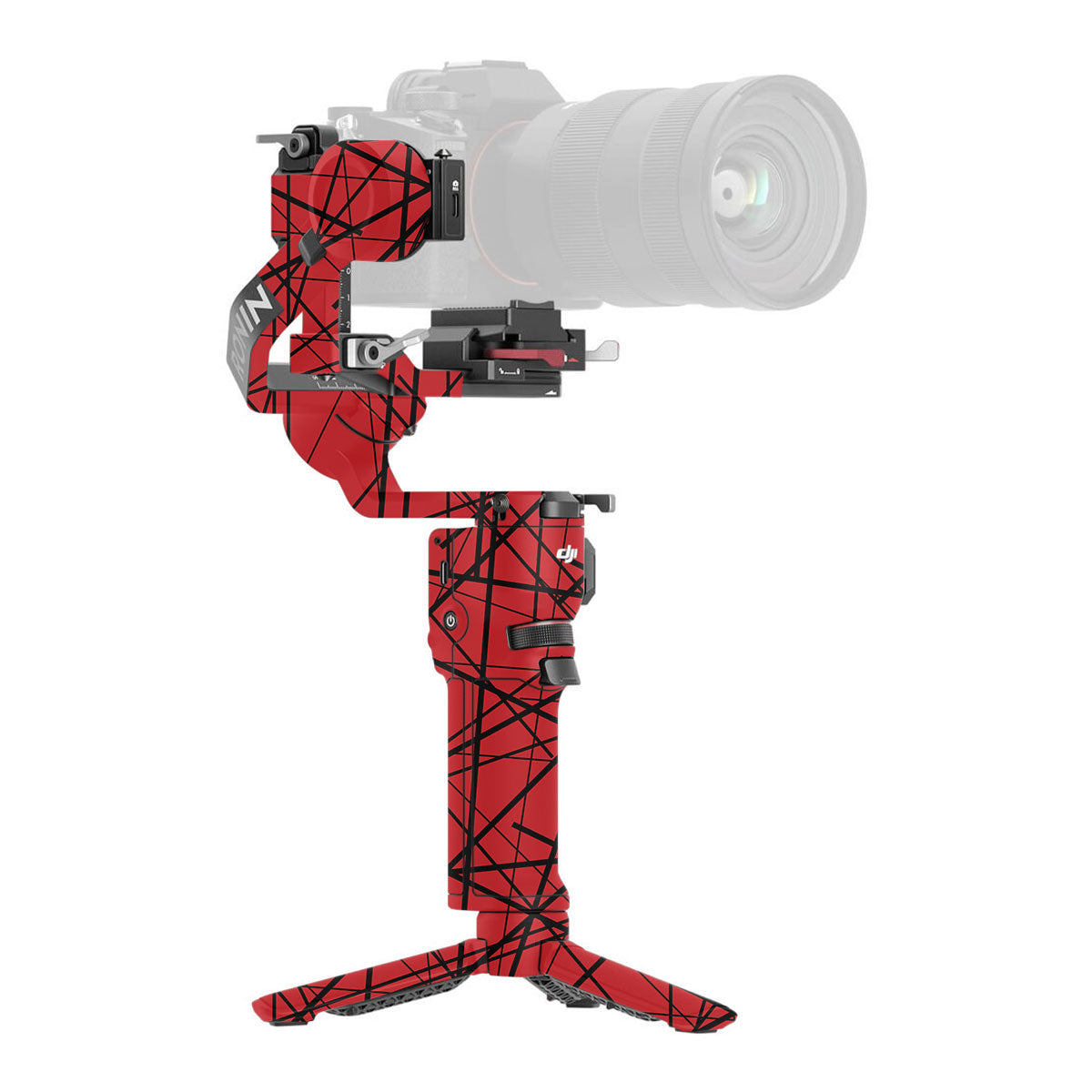 Textured Red Chaos Line DJI RS 3 Mini Gimbal Skin