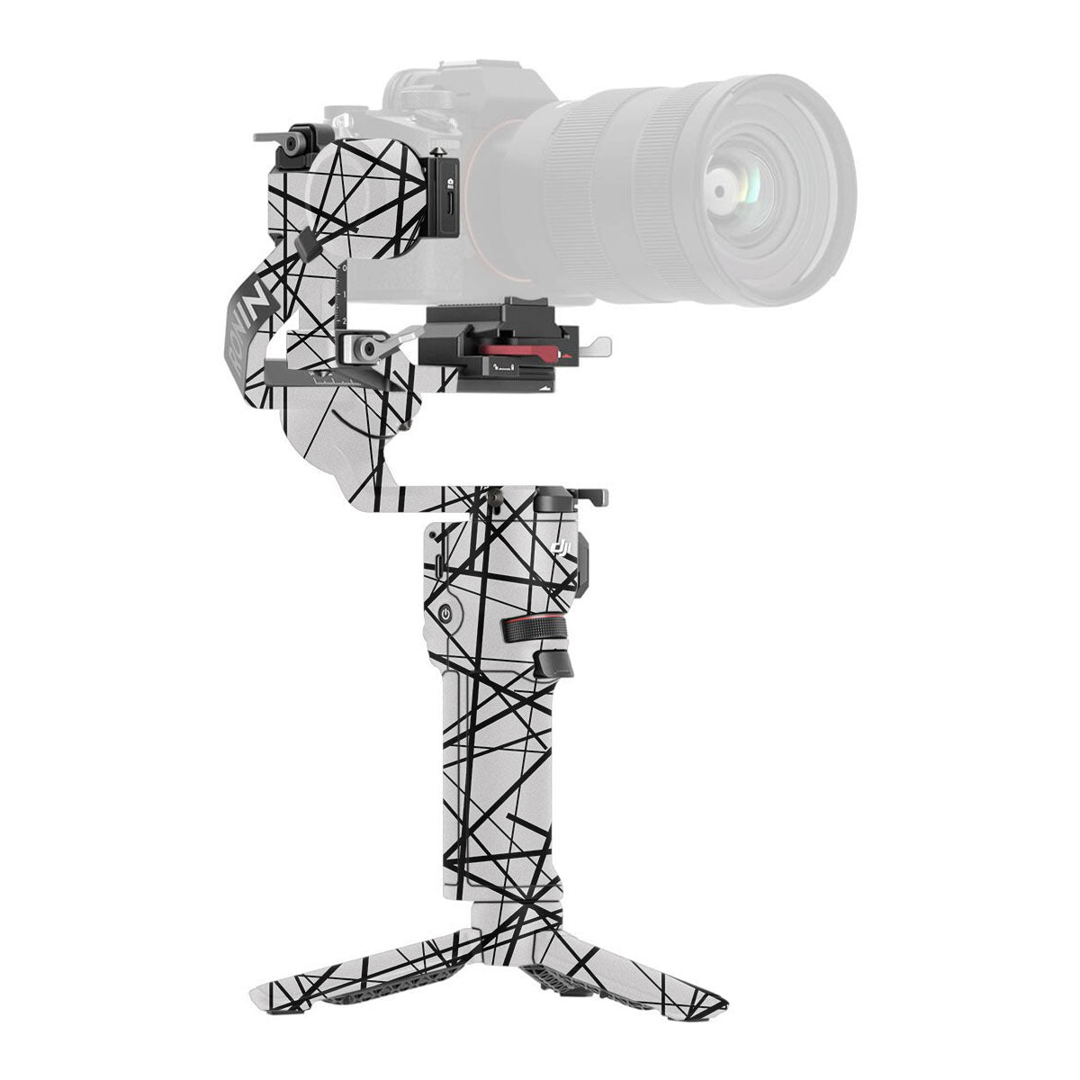 Textured White Chaos Line DJI RS 3 Mini Gimbal Skin