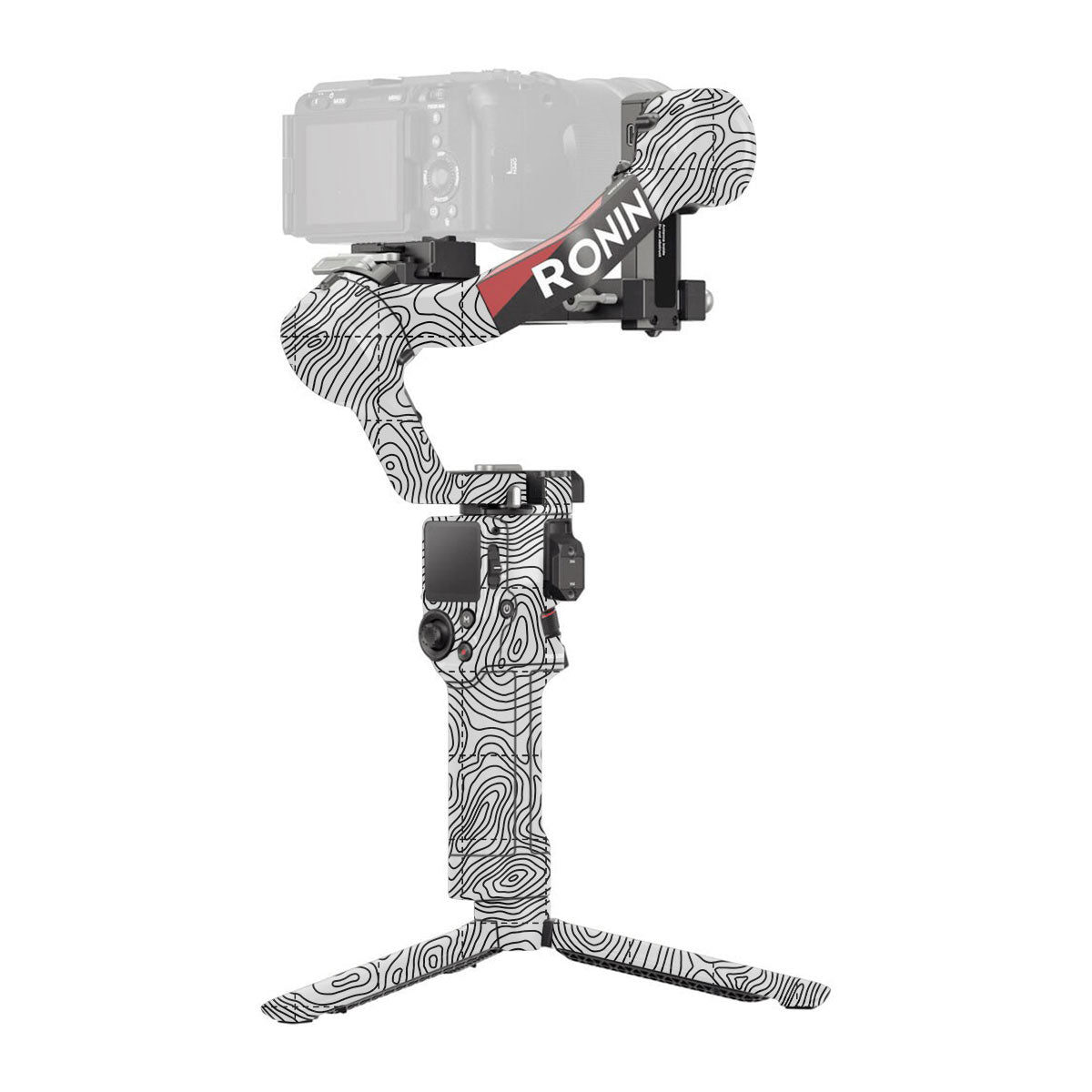 Textured Topo Flow DJI RS 4 Gimbal Skin