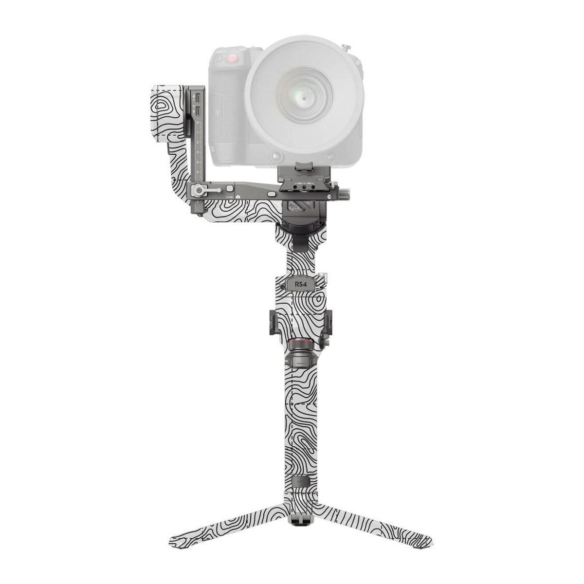 Textured Topo Flow DJI RS 4 Pro Gimbal Skin