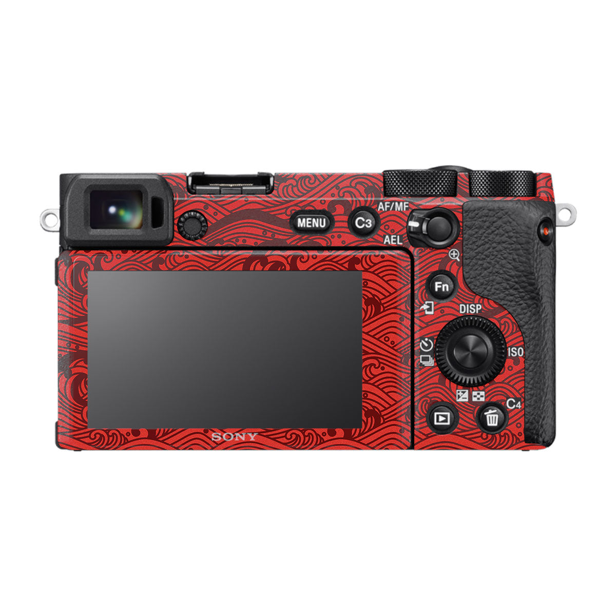 Textured Crimson Wave Sony A6700 Camera Skin