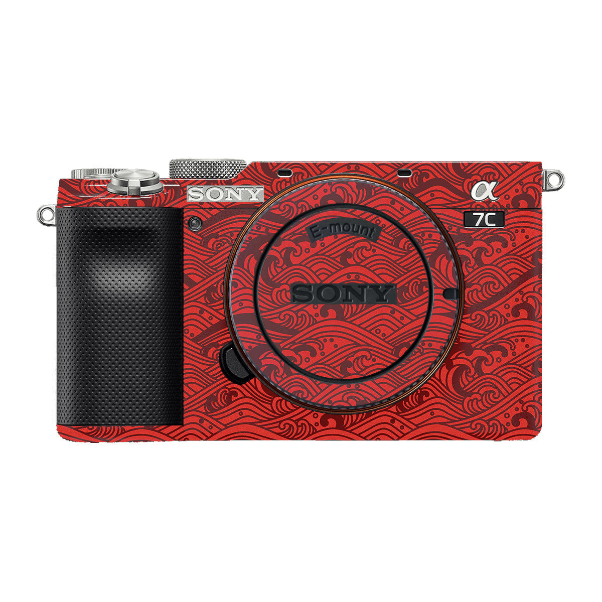 Textured Crimson Wave Sony A7 C Camera Skin