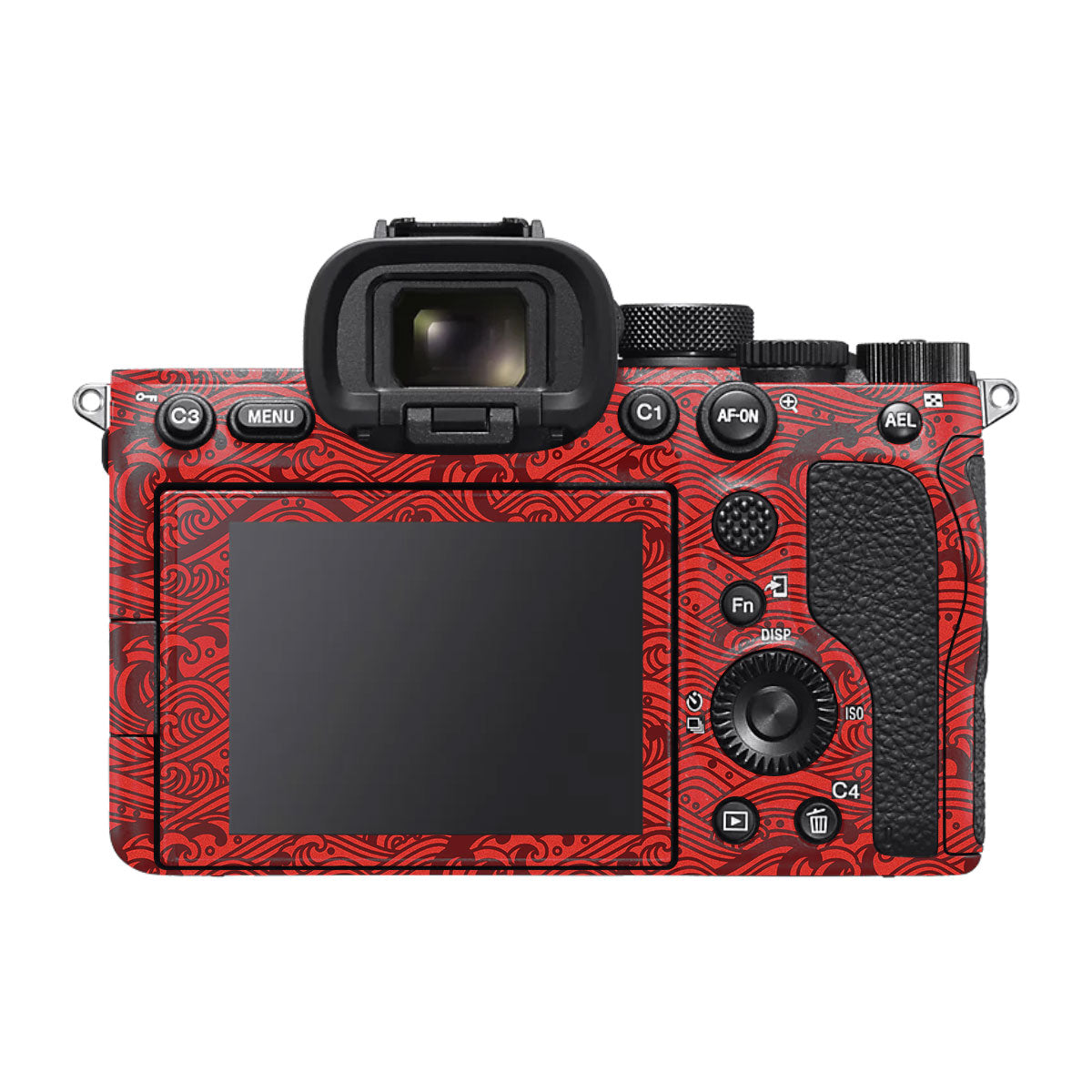 Textured Crimson Wave Sony A7R II Camera Skin