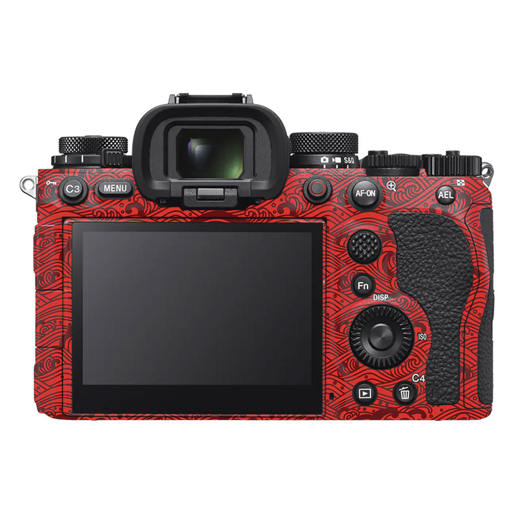 Textured Crimson Wave Sony A9III Camera Skin