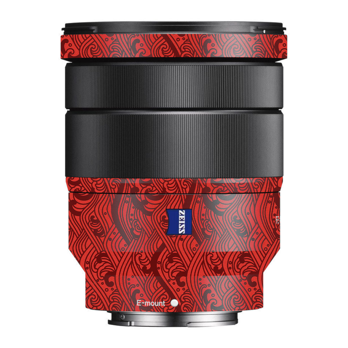 Textured Crimson Wave Sony FE 16-35mm F/4 ZA OSS Camera Lens Skin