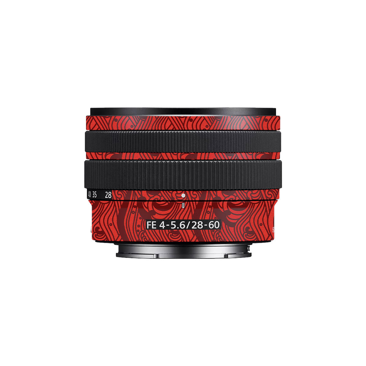 Textured Crimson Wave Sony FE 28-60mm F/4-5.6 Camera Lens Skin