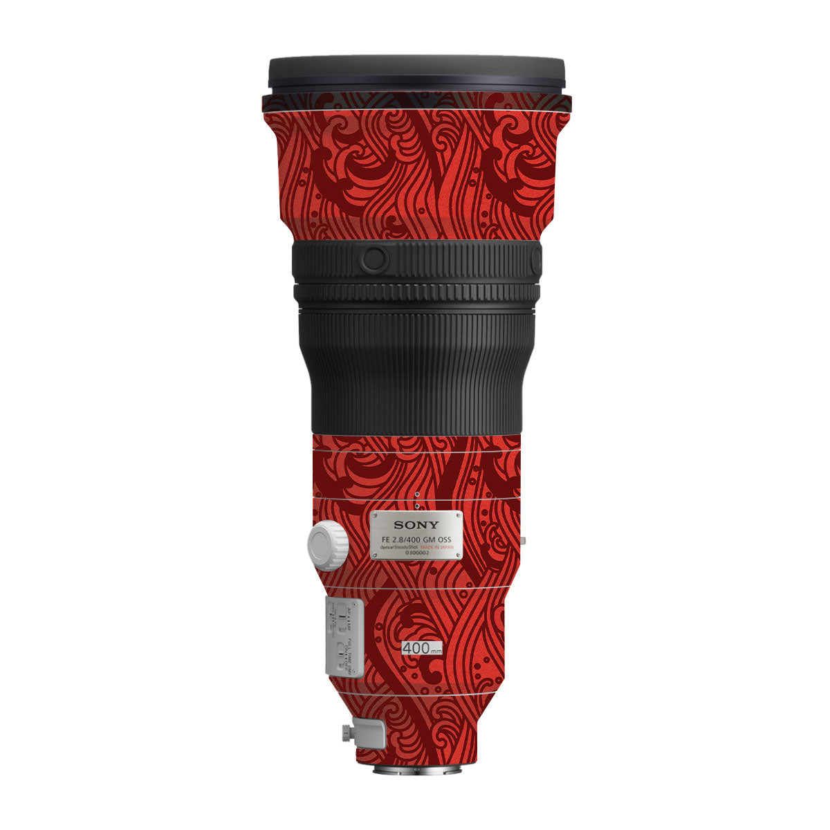 Textured Crimson Wave Sony FE 400mm F/2.8 GM Camera Lens Skin